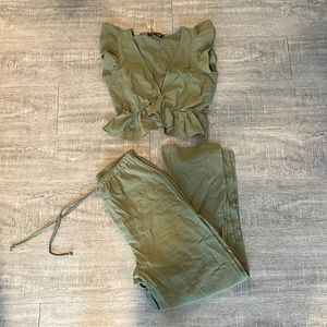 NWT Green Pant and Top set